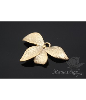 Коннектор "Орхидея", позолота 14 карат