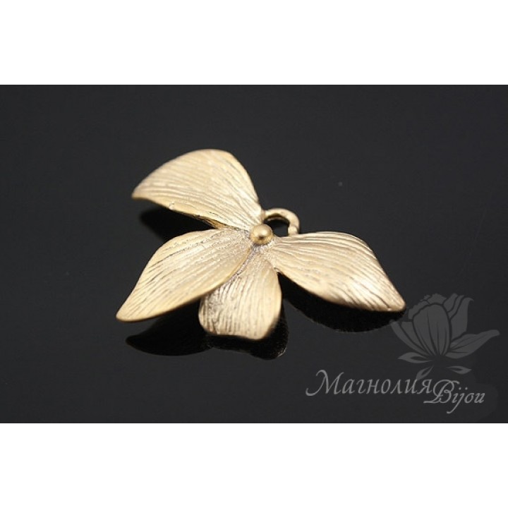 Коннектор "Орхидея", позолота 14 карат