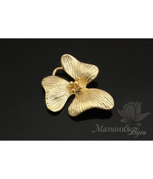 Коннектор "Фиалка", позолота 14 карат