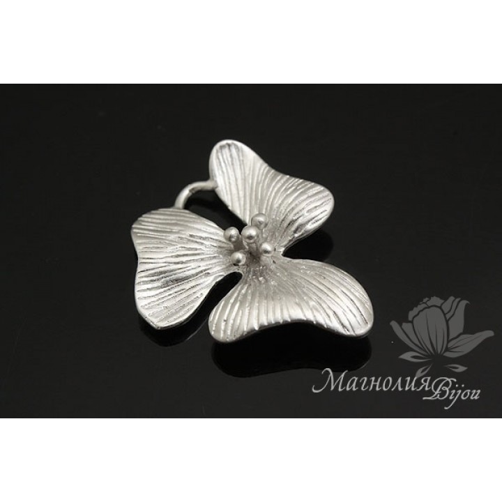 Коннектор "Фиалка", родиевое покрытие