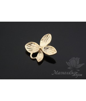 КОННЕКТОР "Гортензия малая", позолота 14 карат