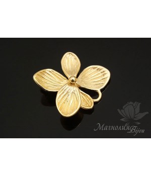 КОННЕКТОР "Гортензия большая", позолота 14 карат