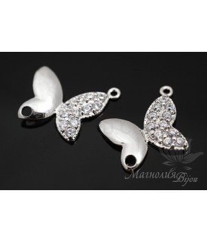 КОННЕКТОР "Butterfly", родиевое покрытие