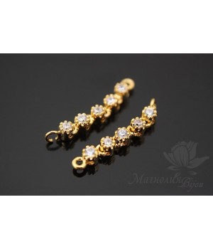 КОННЕКТОР "Дорожка", позолота 14 карат