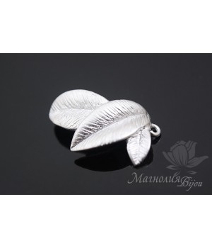 КОННЕКТОР "Листья", родиевое покрытие