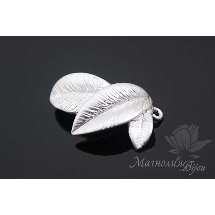 КОННЕКТОР "Листья", родиевое покрытие