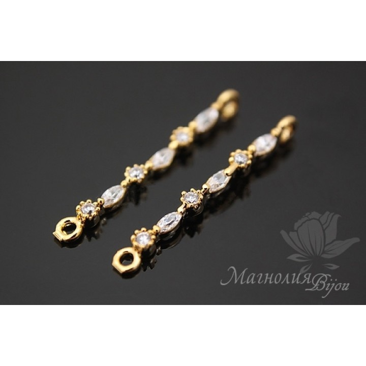 Коннектор "Stream", позолота 14 карат