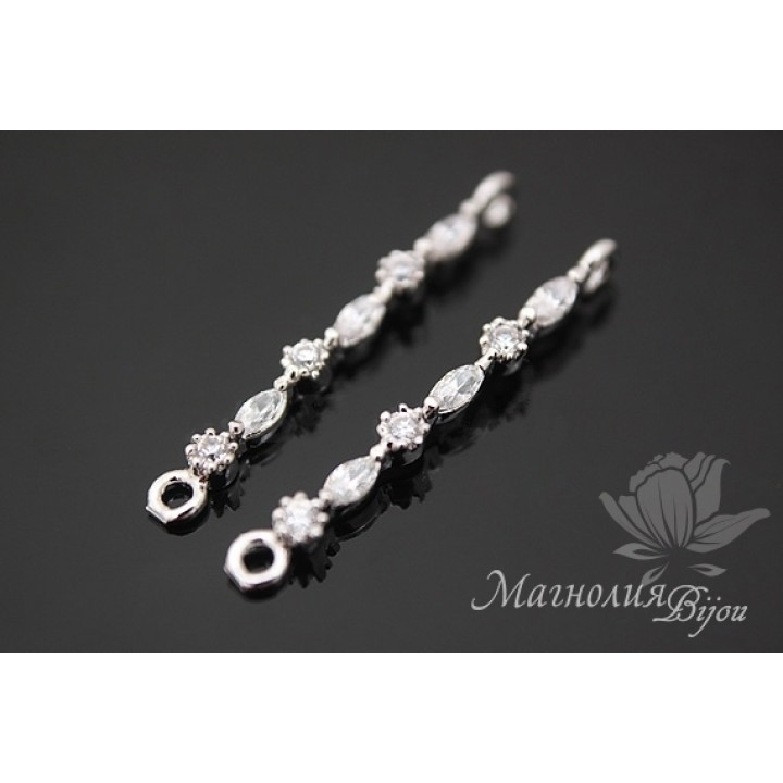 Коннектор "Stream", родиевое покрытие