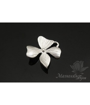 КОННЕКТОР "Герань малая", родиевое покрытие