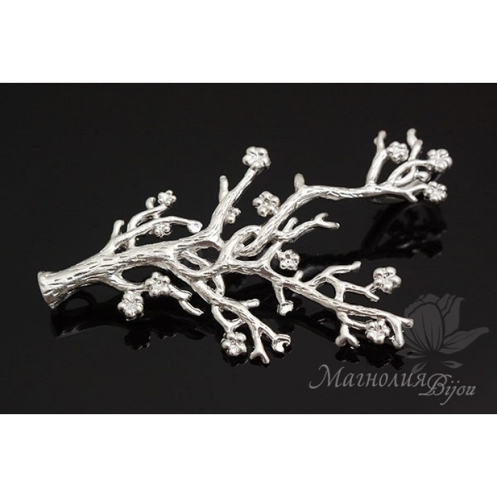 КОННЕКТОР "Цветение сакуры", родиевое покрытие