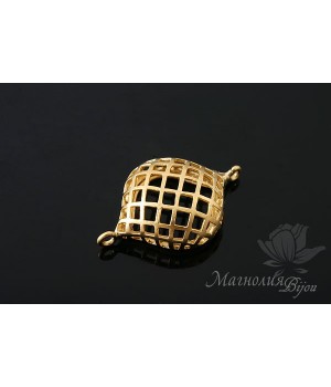КОННЕКТОР "Решетка", позолота 14 карат