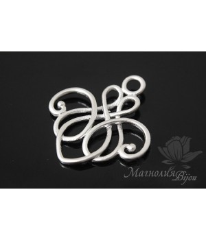 КОННЕКТОР "Барокко", родиевое покрытие