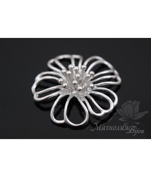 КОННЕКТОР "Жасмин", родиевое покрытие