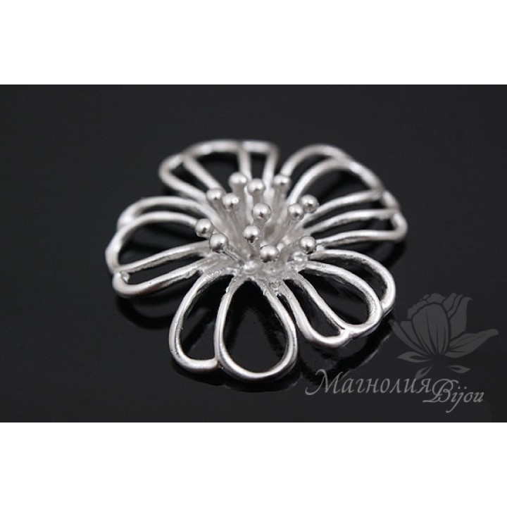 КОННЕКТОР "Жасмин", родиевое покрытие