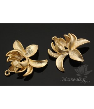 КОННЕКТОР "Хризантема", позолота 14 карат