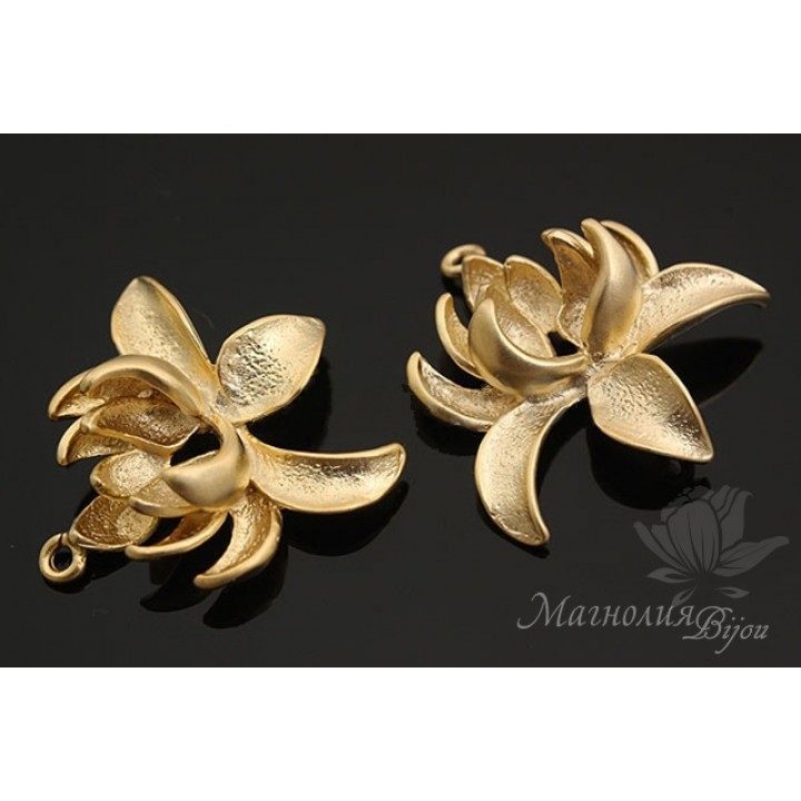 КОННЕКТОР "Хризантема", позолота 14 карат