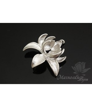 КОННЕКТОР "Хризантема", родиевое покрытие