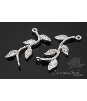 Коннектор "Вьюнок", родиевое покрытие