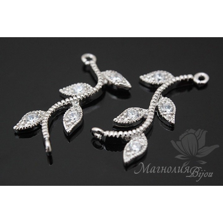 Коннектор "Вьюнок", родиевое покрытие