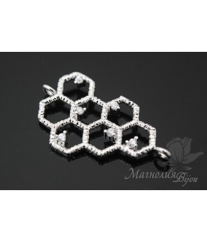 КОННЕКТОР "Соты", родиевое покрытие