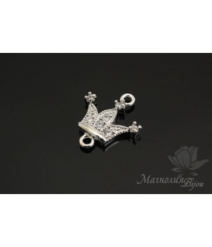 Коннектор "Корона", родиевое покрытие