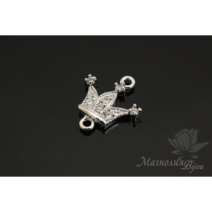 Коннектор "Корона", родиевое покрытие