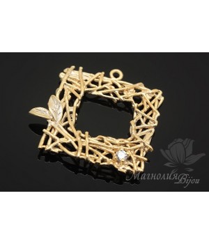 КОННЕКТОР "Рамочка", позолота 14 карат