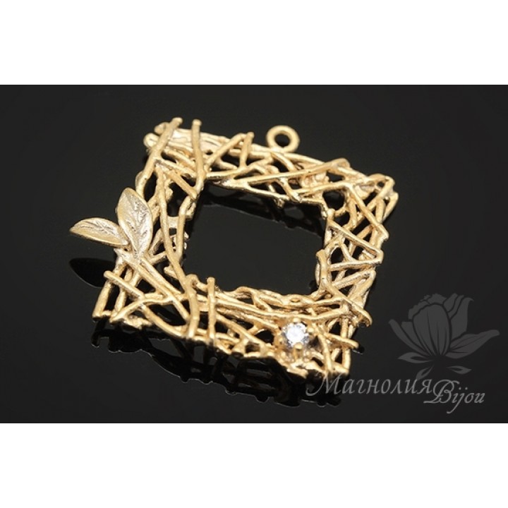 КОННЕКТОР "Рамочка", позолота 14 карат