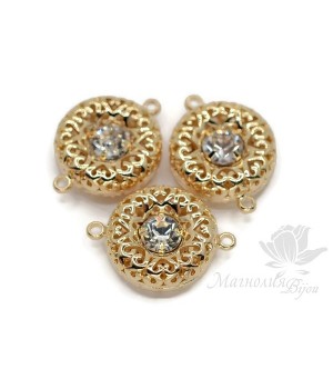 КОННЕКТОР "Donut", позолота 16 карат