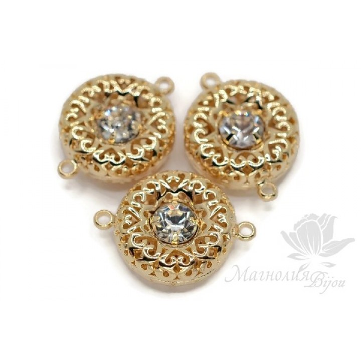 КОННЕКТОР "Donut", позолота 16 карат