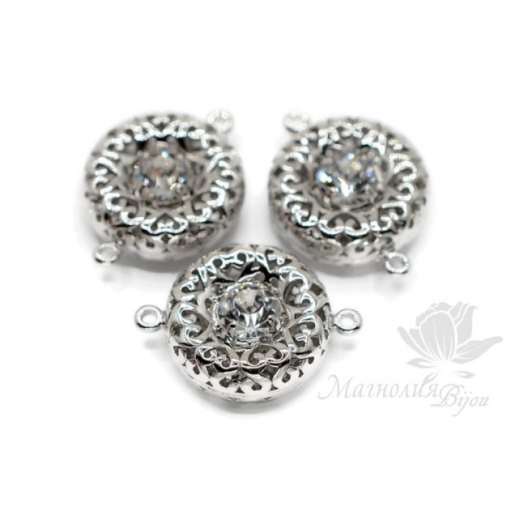 КОННЕКТОР "Donut", родиевое покрытие