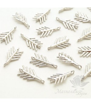 КОННЕКТОР "Ёлочка", родиевое покрытие