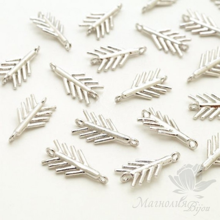 КОННЕКТОР "Ёлочка", родиевое покрытие