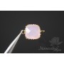 КОННЕКТОР "Розовый кварц crystal", позолота 14 карат