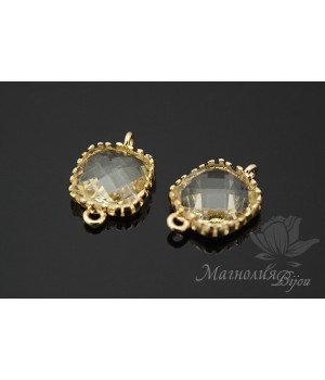 КОННЕКТОР "Цитрин crystal", позолота 14 карат