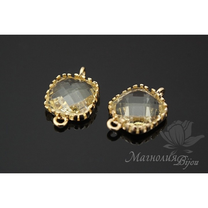 КОННЕКТОР "Цитрин crystal", позолота 14 карат