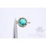 КОННЕКТОР "Emerald gloss", позолота 14 карат