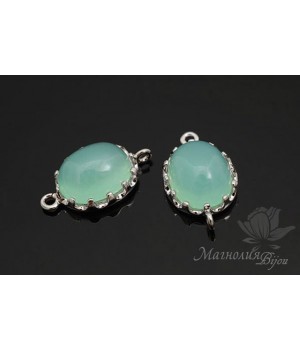 КОННЕКТОР "Fresh Mint", родиевое покрытие