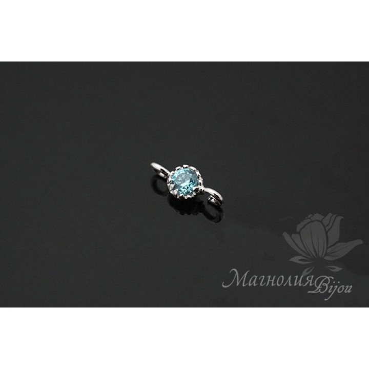 КОННЕКТОР "Топаз Baby" 3,5 мм, родиевое покрытие