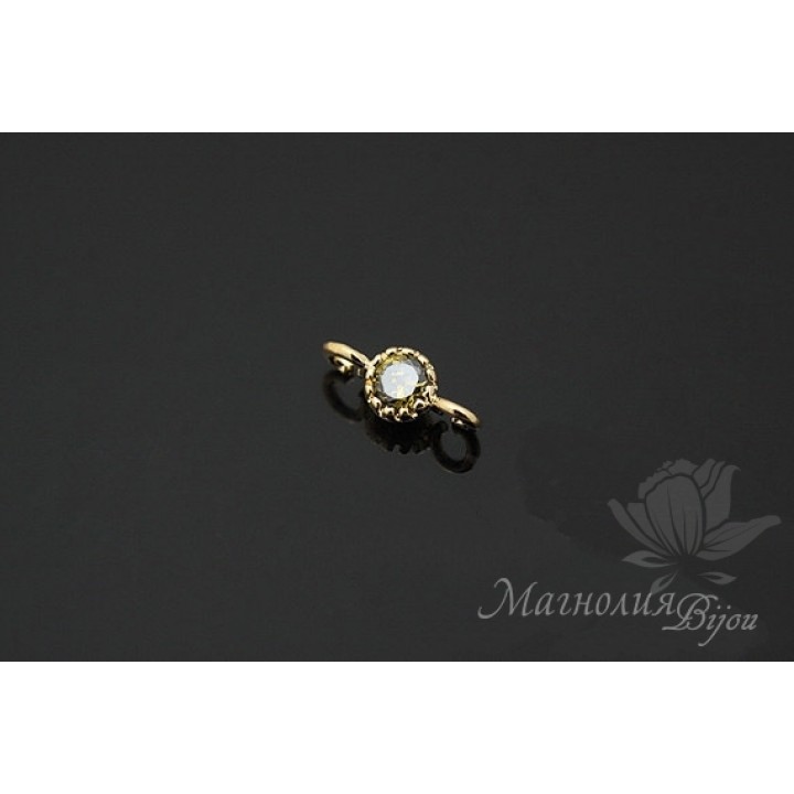 КОННЕКТОР "Перидот Baby" 3,5 мм, позолота 14 карат