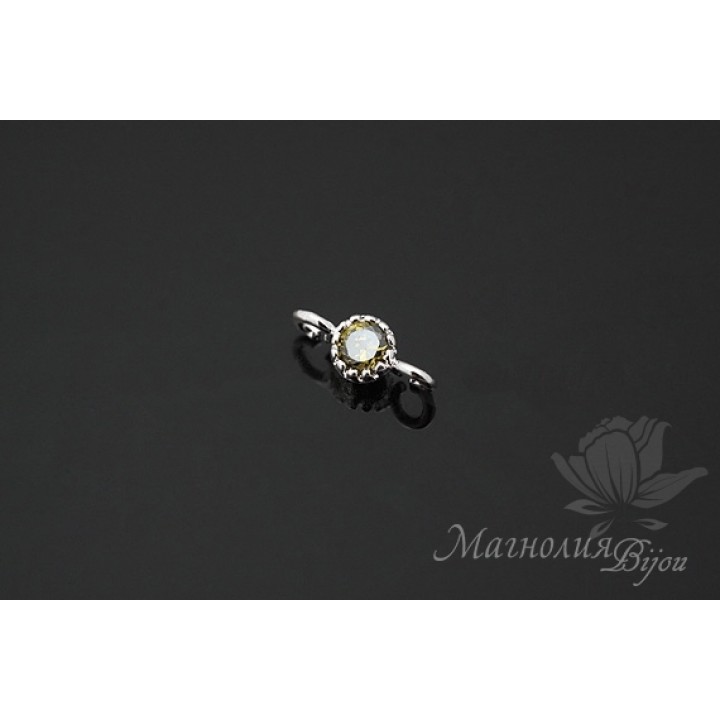 КОННЕКТОР "Перидот Baby" 3,5 мм, родиевое покрытие