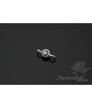 КОННЕКТОР "Аметист Baby" 3,5 мм, родиевое покрытие КОННЕКТОР "Аметист Baby" 3,5 мм, родиевое покрытие