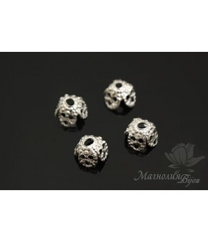 ШАПОЧКА для бусин "Delicate", родиевое покрытие ШАПОЧКА для бусин "Delicate", родиевое покрытие