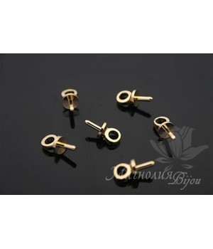 ШАПОЧКА для бусин "Рin", позолота 14 карат