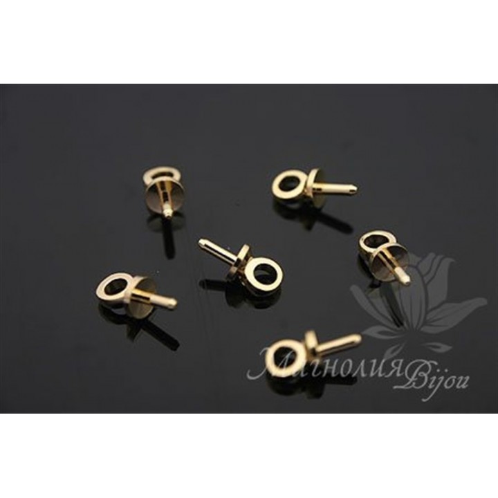 ШАПОЧКА для бусин "Рin", позолота 14 карат