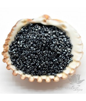 Бисер Delica DB001 Gunmetal, 5 грамм