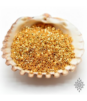 Бисер Delica DB031 Gold 24K Plated, 5 грамм