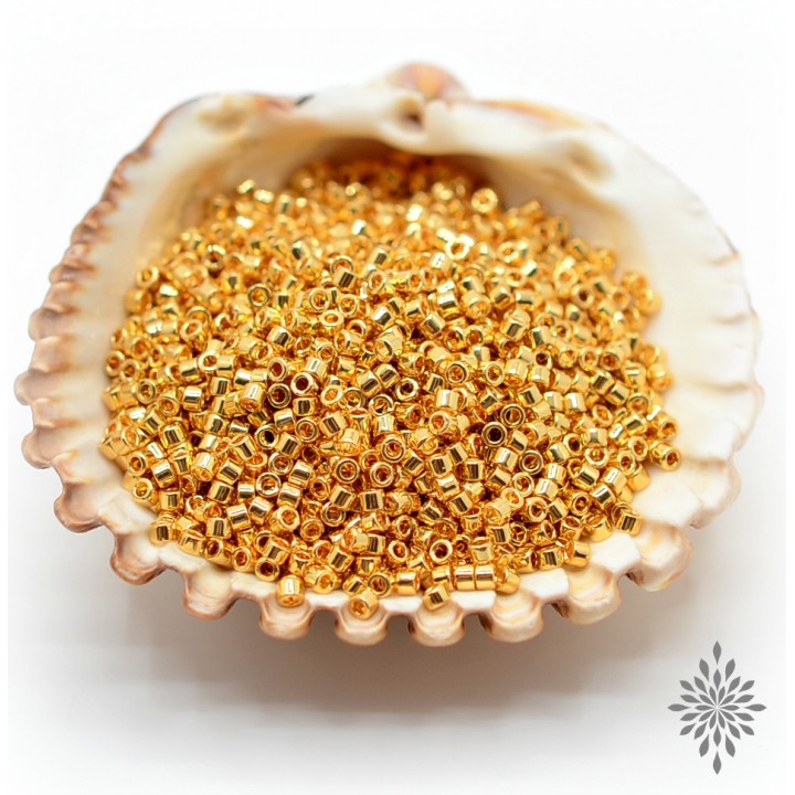 Бисер Delica DB031 Gold 24K Plated, 5 грамм