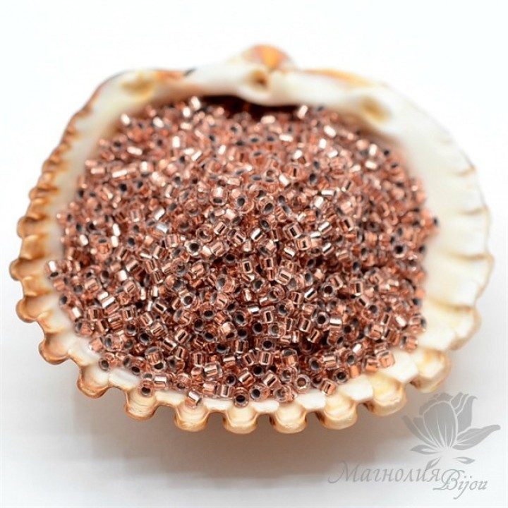 Бисер Delica DB037 Copper Lined Crystal, 5 грамм