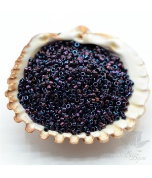 Бисер Delica DB1004 Metallic Red-purple/Gold Iris, 5 грамм